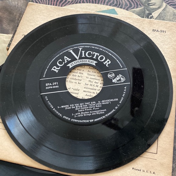 Vtg 45 rpm records ANDRE PREVIN by request three little words decor or vinyl art - Picture 5 of 9